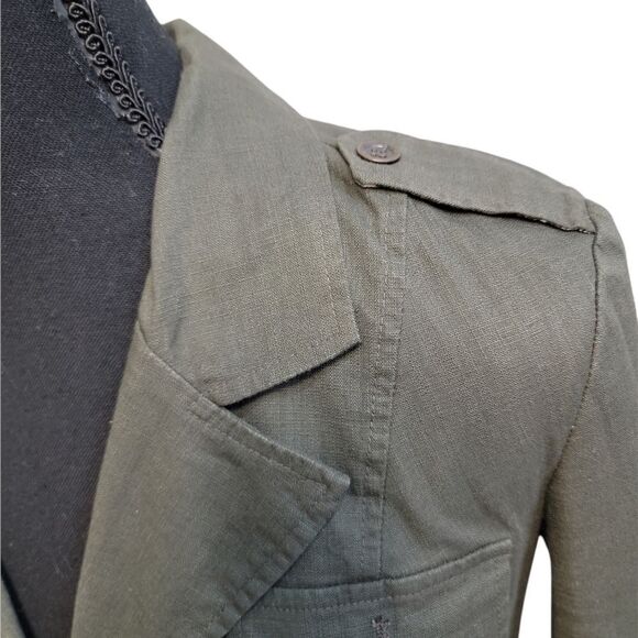 Charlotte Russe  Khaki 2-Button Long Sleeve Blazer Size M - Picture 4 of 6